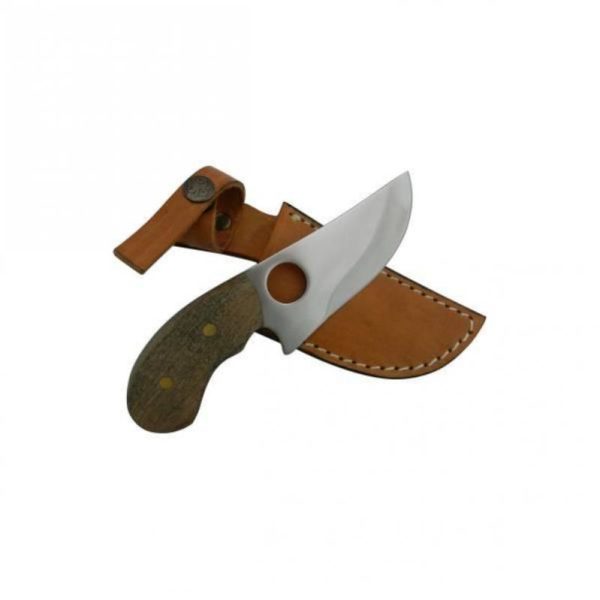 Cuchillo Capador Madera 11Cm Acero Inox Vaina Vaqueta