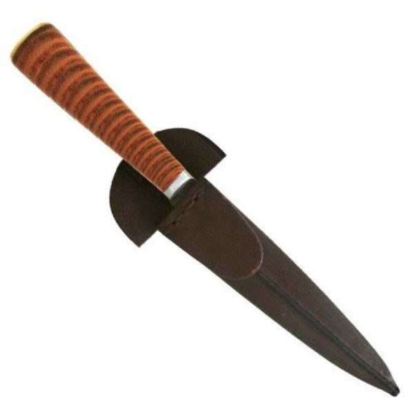 Cuchillo Suela Claro 14Cm Acero Inox Vaina Vaqueta Cocida