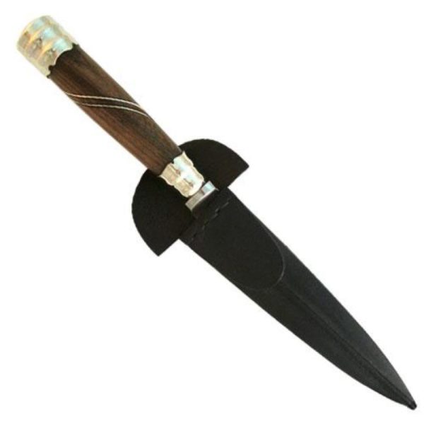 Cuchillo Madera y Alpaca 14 Cm Acero Inox Vaina Vaqueta Cocida