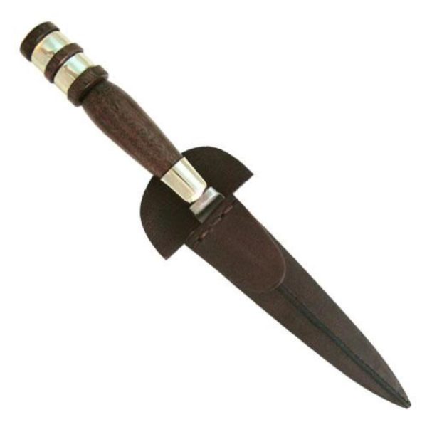 Cuchillo Madera y Alpaca 14 Cm Acero Inox Vaina Vaqueta Cocida