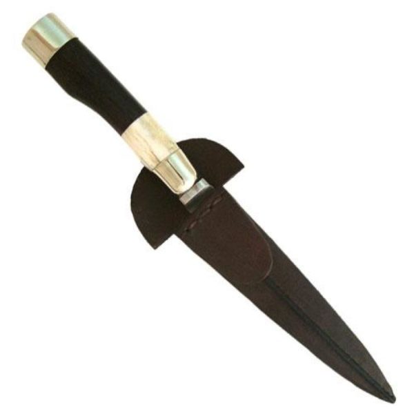 Cuchillo MaderaCiervoAlpaca 14 Cm Acero Inox Vaina Vaqueta Cocida