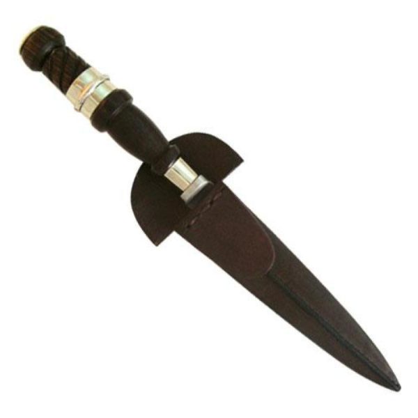 Cuchillo Madera y Alpaca 14 Cm Acero Inox Vaina Vaqueta Cocida