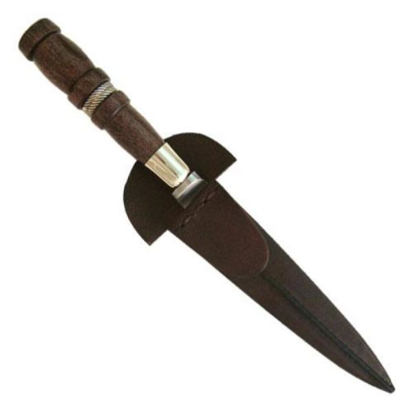 Cuchillo Madera y Alpaca 14 Cm Acero Inox Vaina Vaqueta Cocida