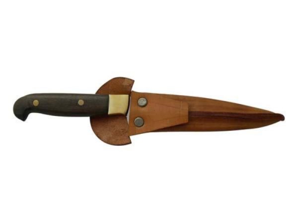 Cuchillo Entrerriano Madera 13Cm Acero Inox Vaina Vaqueta - Imagen 2