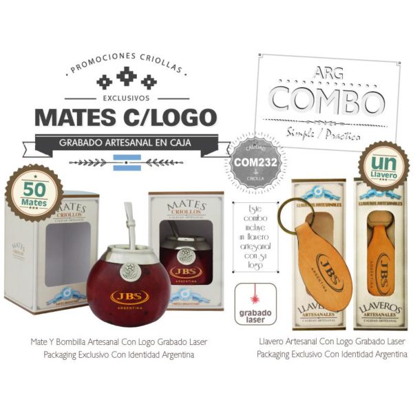 Combo 50 Mates Grabados Un Llavero Grabado De Regalo