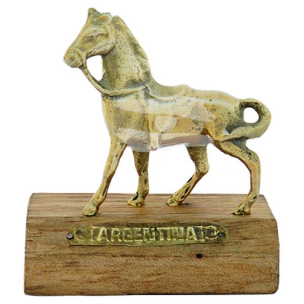 Caballo De Bronce Con Base De Mader - Imagen 2