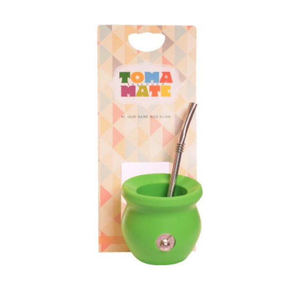 Mate Bocon De Colores Con Bombilla y Packaging