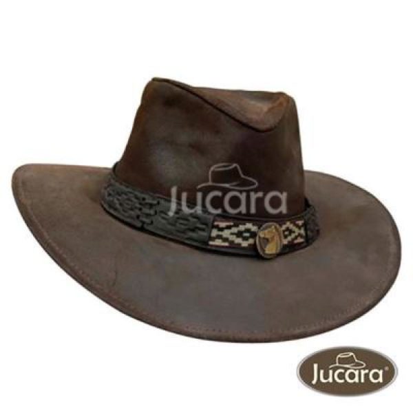 Sombrero Jucara Australiano En Cuero